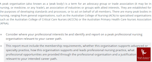 Peak professionalism nursing organisation