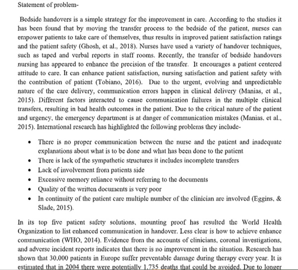 health research practice assignment sample