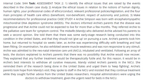 hospital administration assessment answer