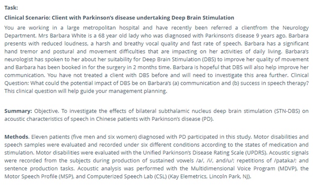 neurology assignment question